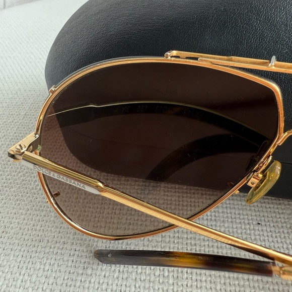 Dolce & Gabbana Brown Aviator Sunglasses DG 2075 034/13 63x13 135 - Picture 4 of 8